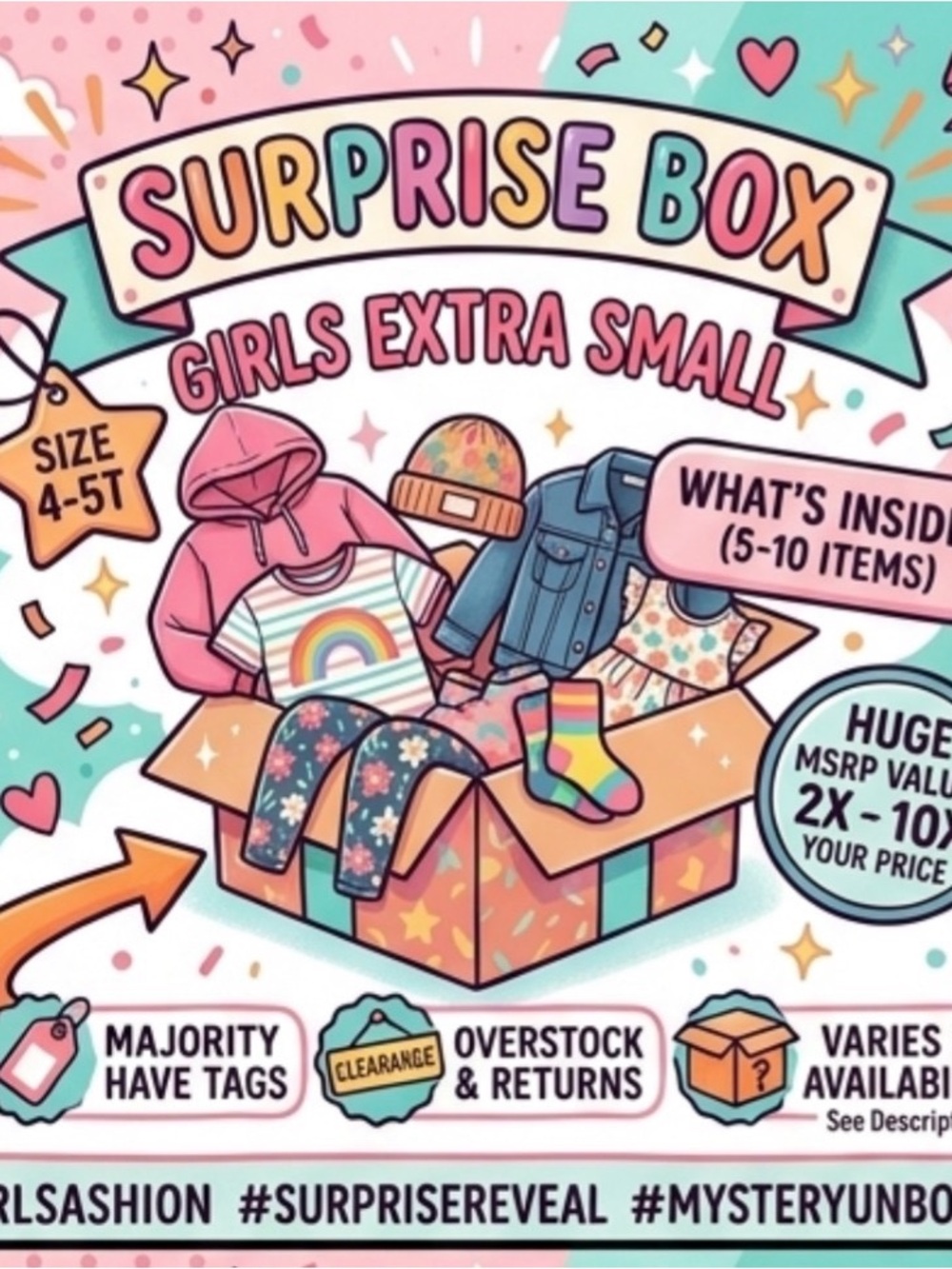Surprise Box Girls Bundle- New! You pick size!!!!